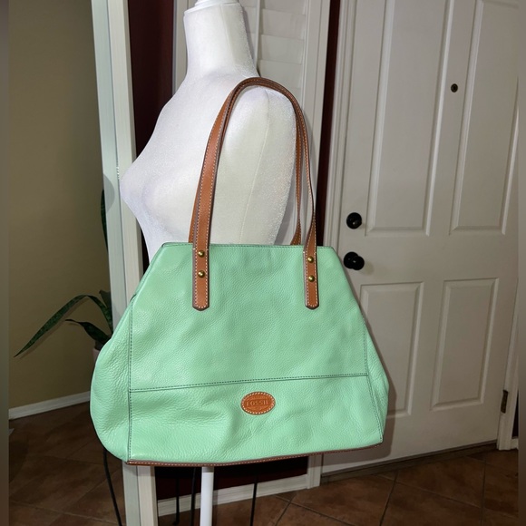 Fossil 🔑 Zoey Leather Classic Tote Bag - Picture 1 of 15